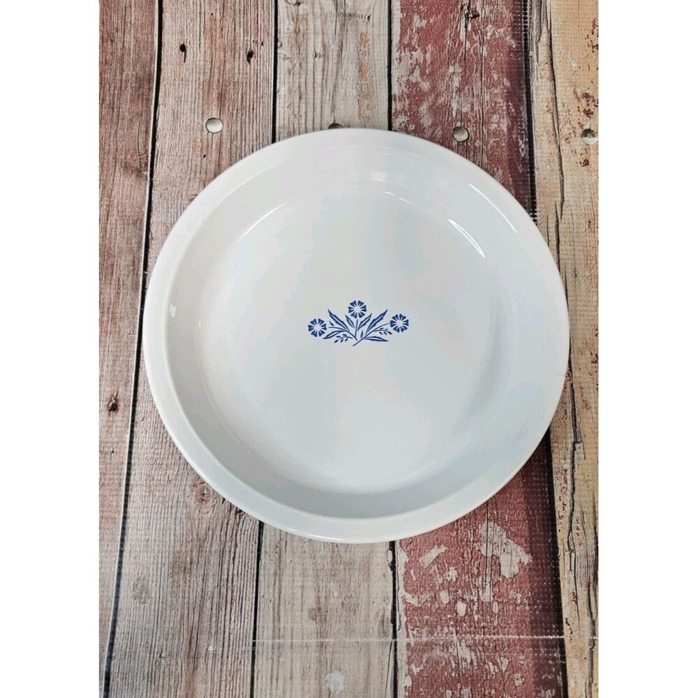 Corning Ware Blue Cornflower P-309 Pie Baking Dish Pan Plate 9" x 1.25"